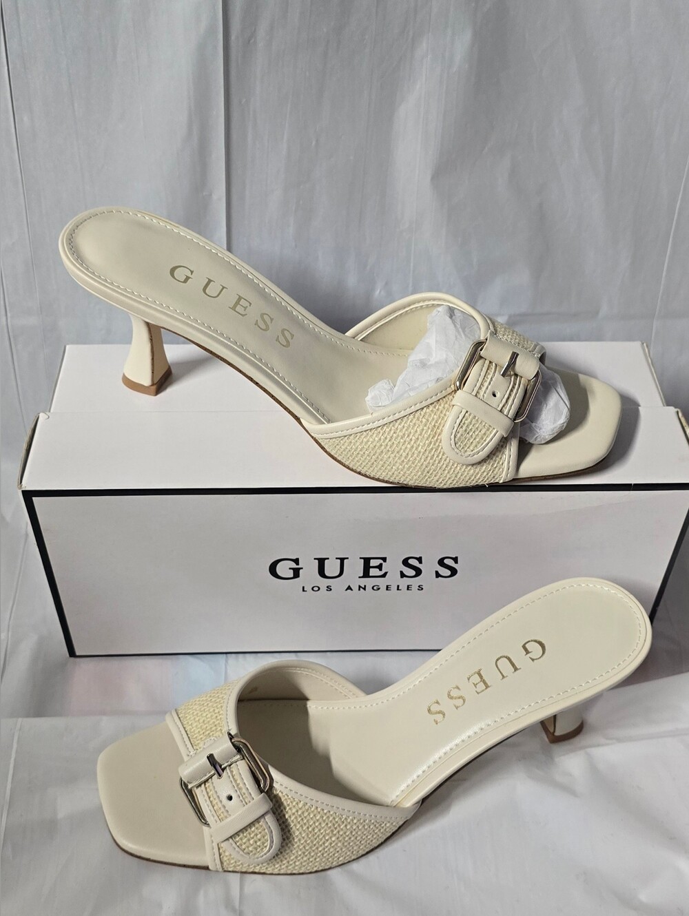 GUESS Dista Buckle Kitten Heels